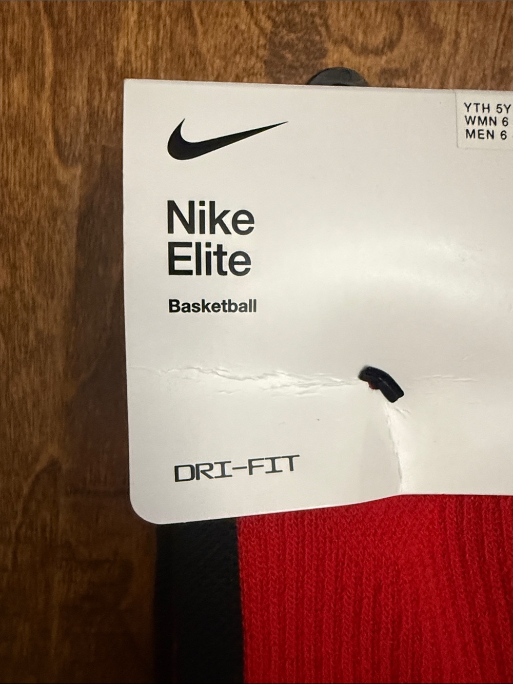 Nike Red and Black Elite Dri-FIT Crew Athletic Socks - Picture 13 of 14